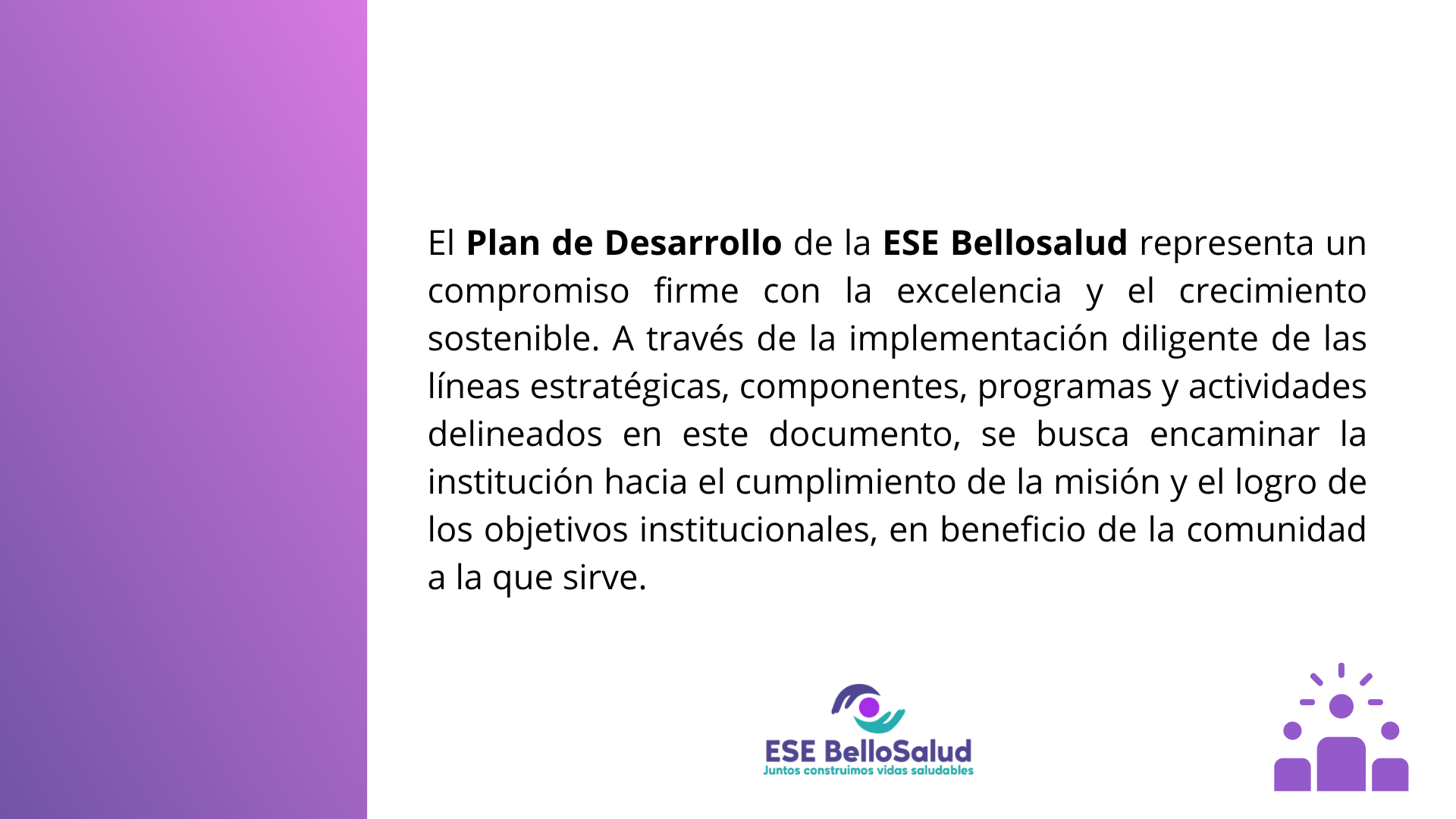 Documento Plan de Desarrollo - ESE BelloSalud