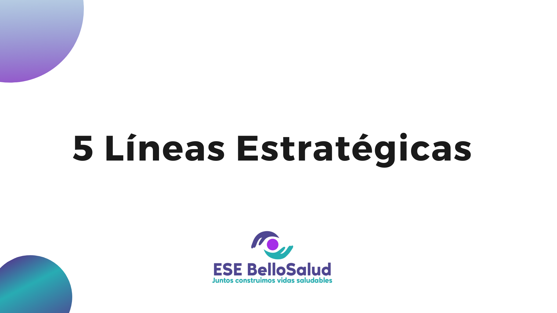 Documento Plan de Desarrollo - ESE BelloSalud